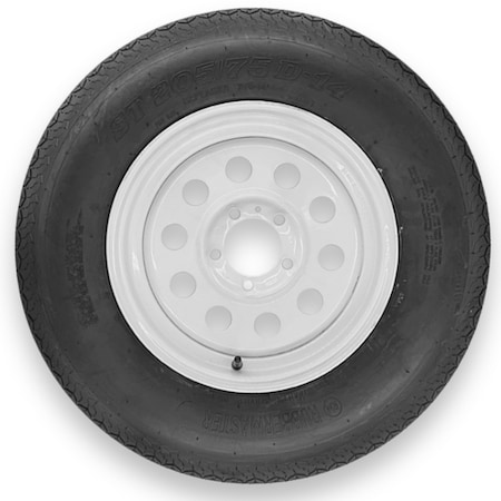 Rubbermaster - Steel Master Rubbermaster F78-14 ST205/75D14 6 Ply Highway Rib Tire and 5 on 4.5 Modular Wheel Assembly 599470